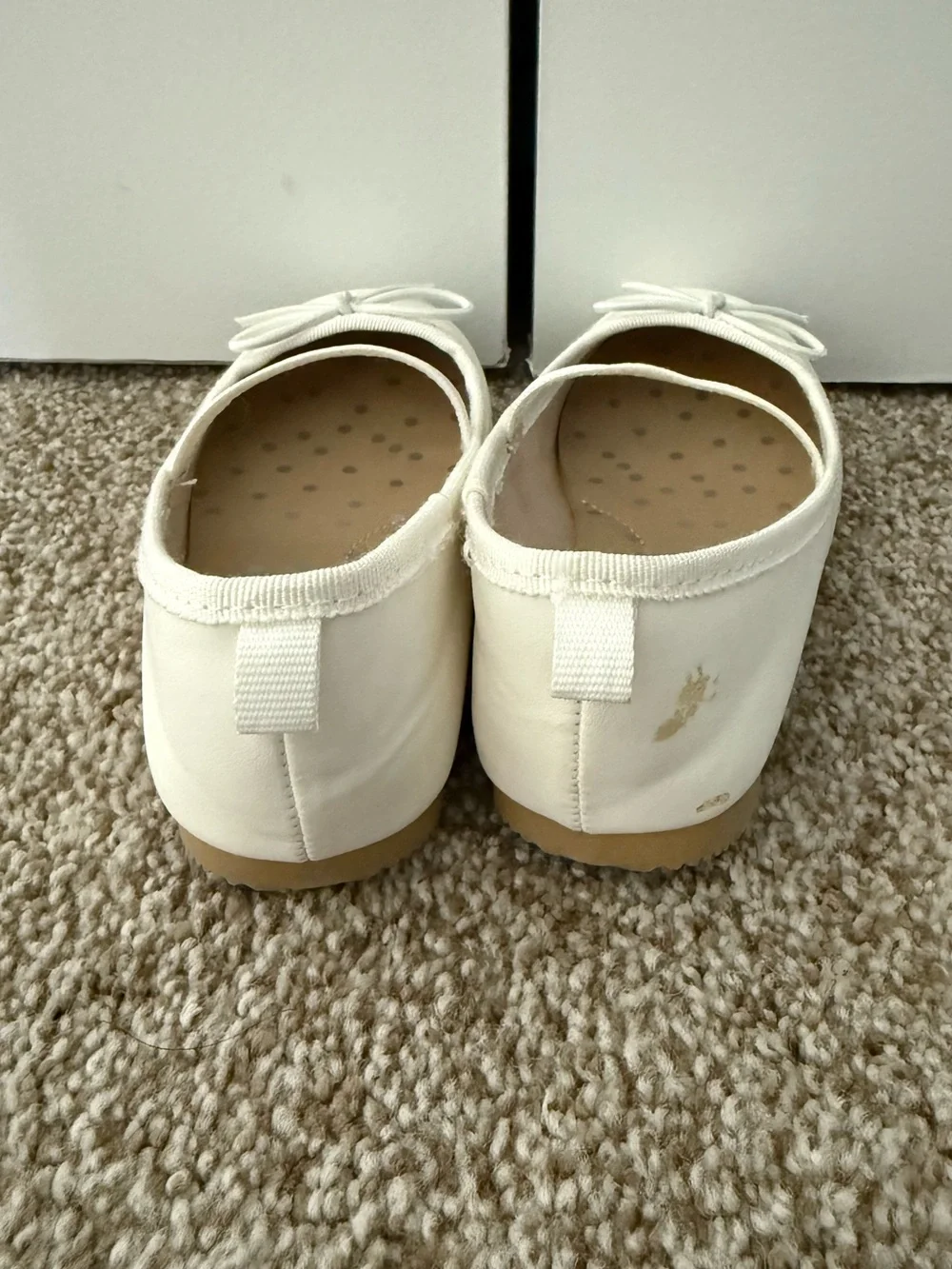 white toddler ballet flats
